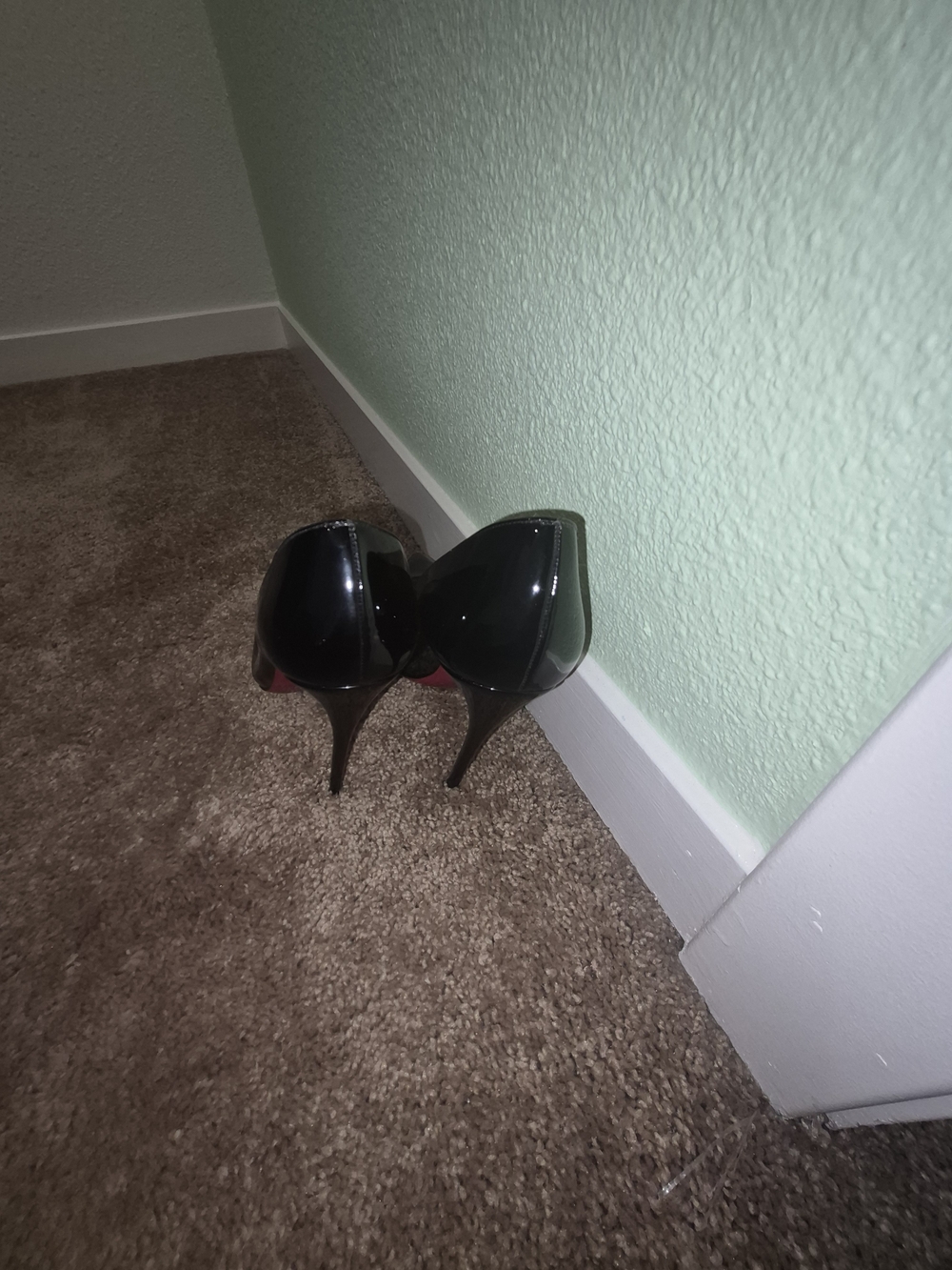 Christian Louboutin Black Patent Pointed-Toe Pumps - Picture 3 of 6
